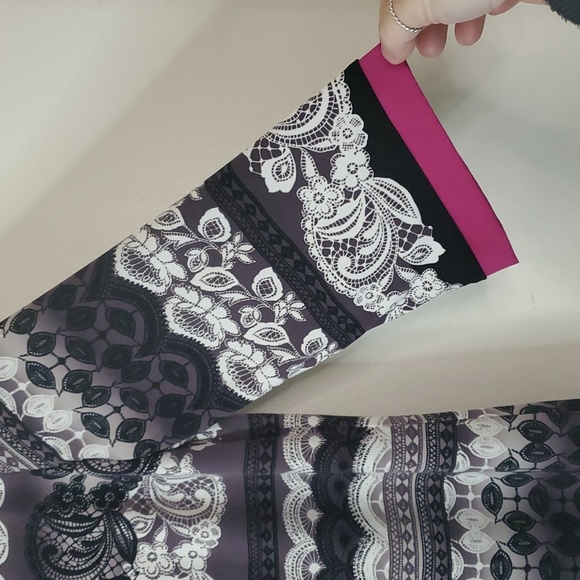 Eliza J Black White Dress Size 10 Pink Hems Wedding Guest Party Zip Back Closure - Picture 2 of 10